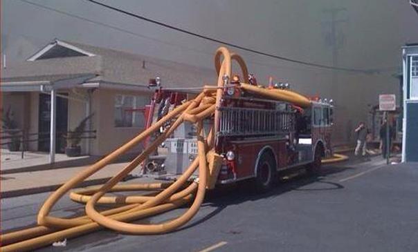 Charging the 5 inch hose